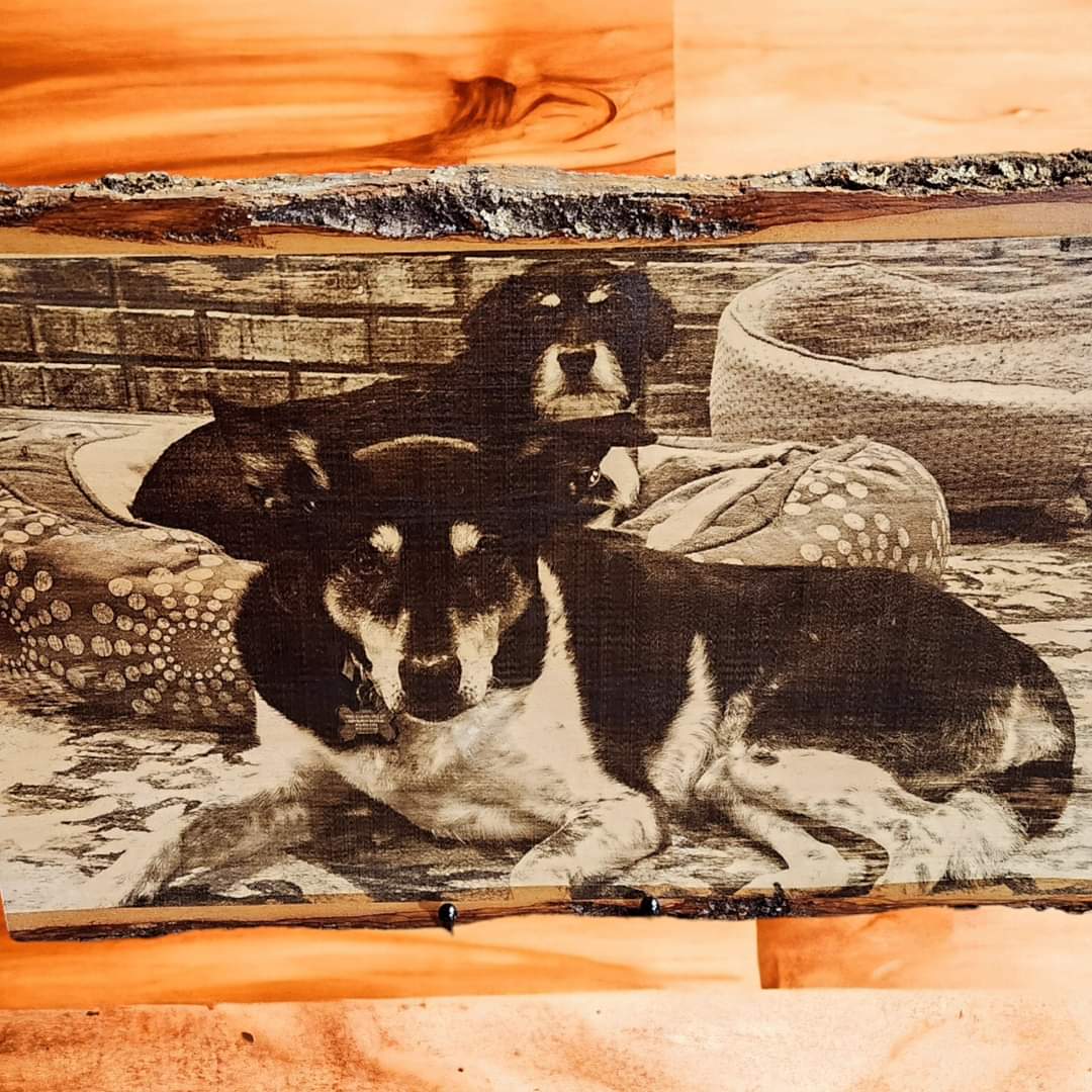 Custom Live Edge Wood Engravings