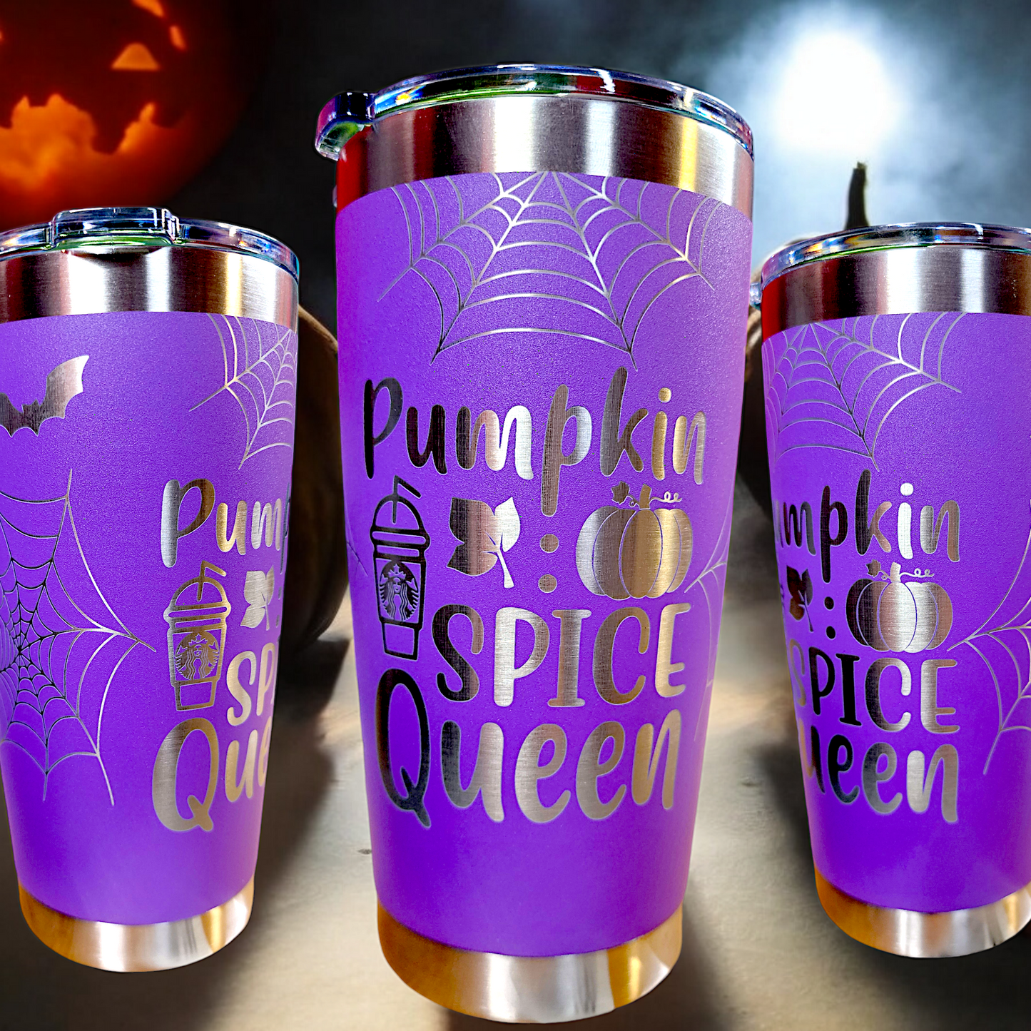 "Pumpkin Spice Queen" 20oz engraved tumbler